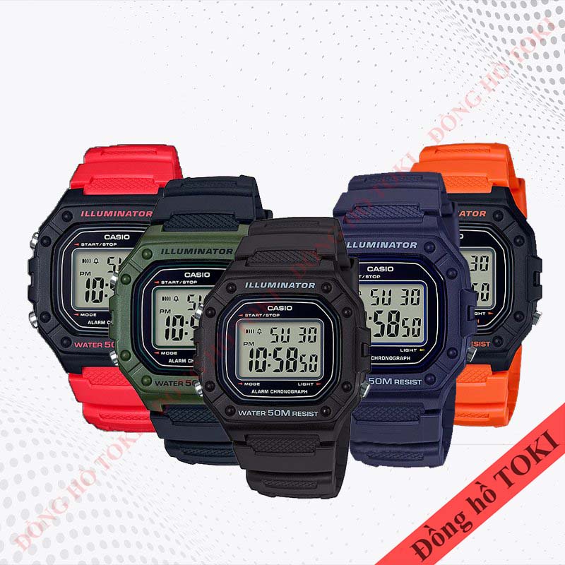 Pin thay đồng hồ đeo tay casio W-218H các màu