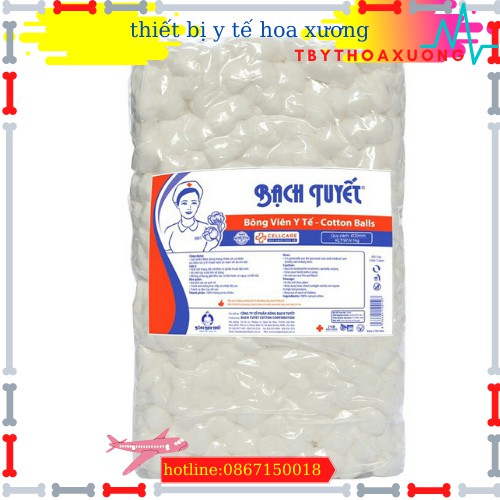 [Chính Hãng] Bông Viên - Gòn Viên Bạch Tuyết 500g