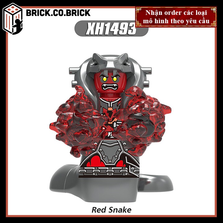 Non lego Warcraft, Starcraft- Mô hình đồ chơi lắp ráp mini- minifigure Cannibal, Red Snake, Evil Dwarf, Orc Legion X0285