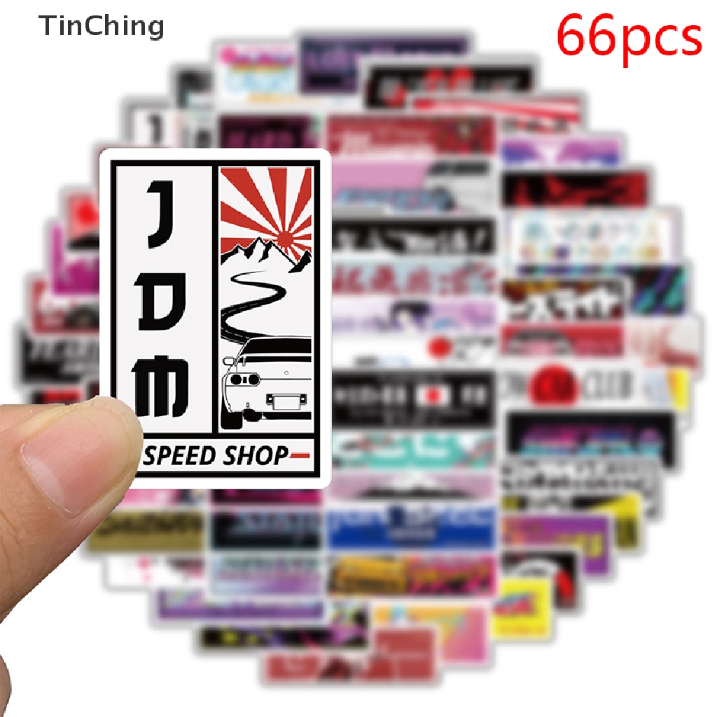 Bộ 66 Miếng Dán Trang Trí Laptop / Va Li / Va Li Họa Tiết Graffiti Nhật Bản DIY