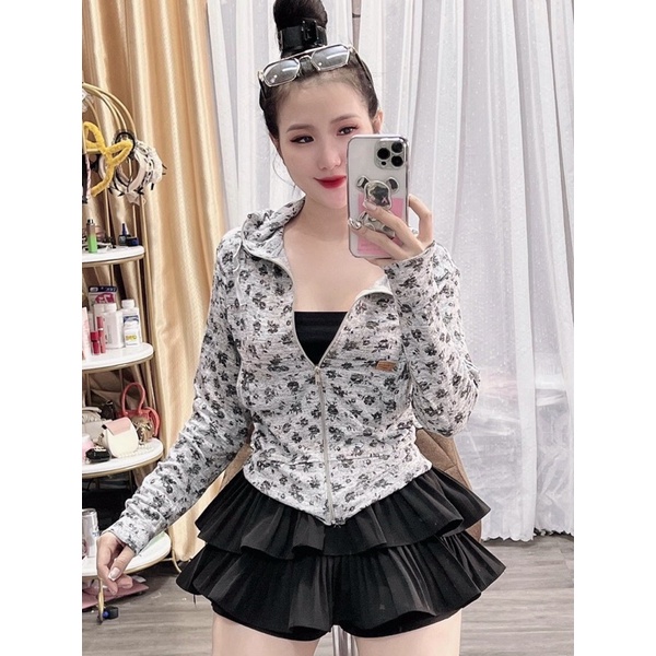 hình thật áo khoác len gân nhỏ mới về cực xinh