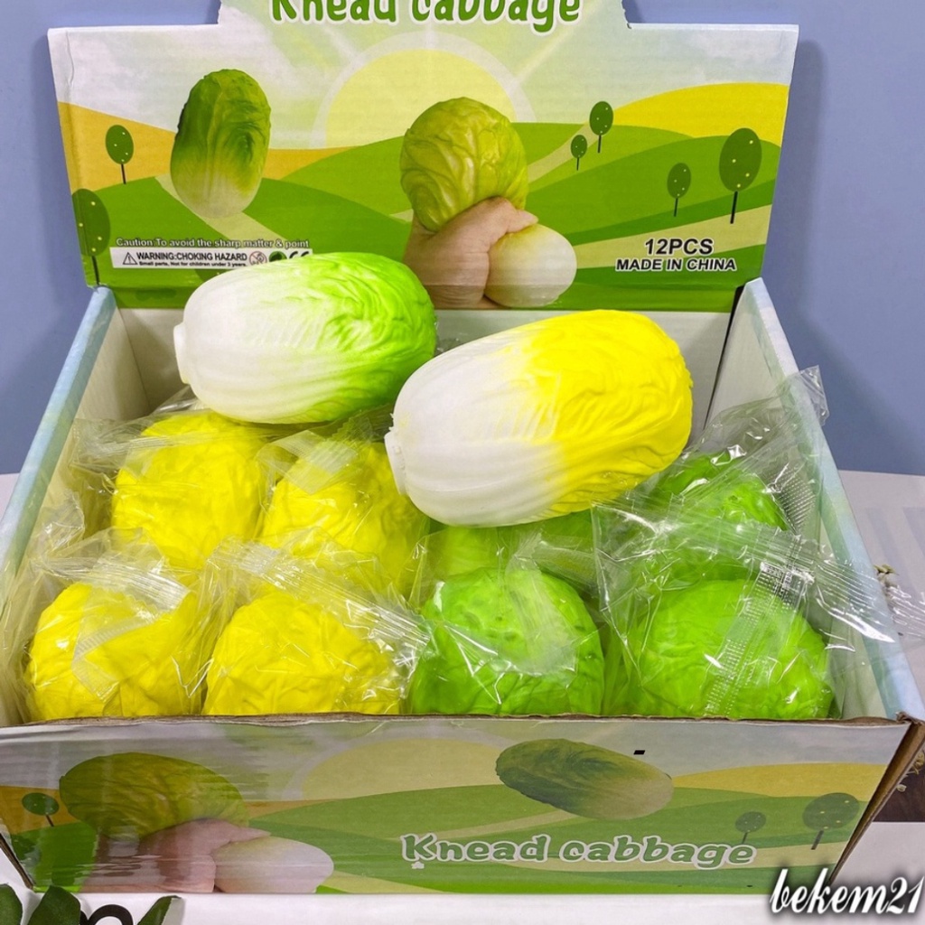 Squishy Hình Cây Cải Thảo Cái Bắp Cải Chín Vàng Xanh Mềm Mịn Đàn Hồi Chậm Tăng cực đáng yêu có hương thơm mã F112