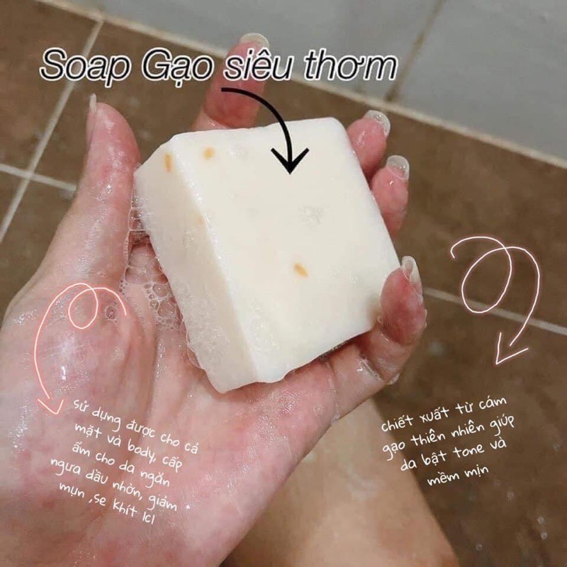 Xà Phòng Cám Gạo - Xà Phòng Trắng Da Thái Lan Jam Rice Milk Soap 65gr