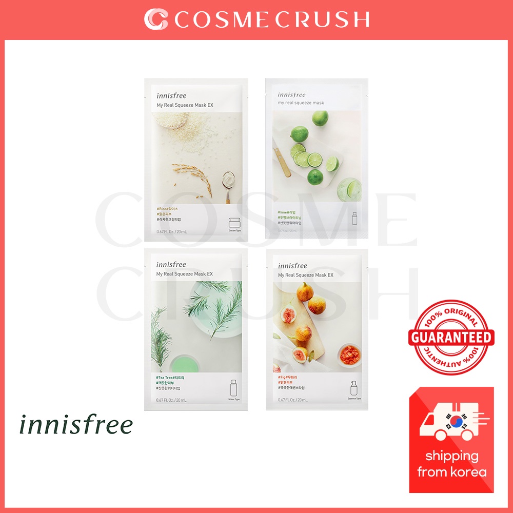 Set 5 miếng mn Innisfree Real Squeeze Ex dung tích 20ml