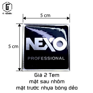 Tem dán thùng loa NEXO vuông màu đen
