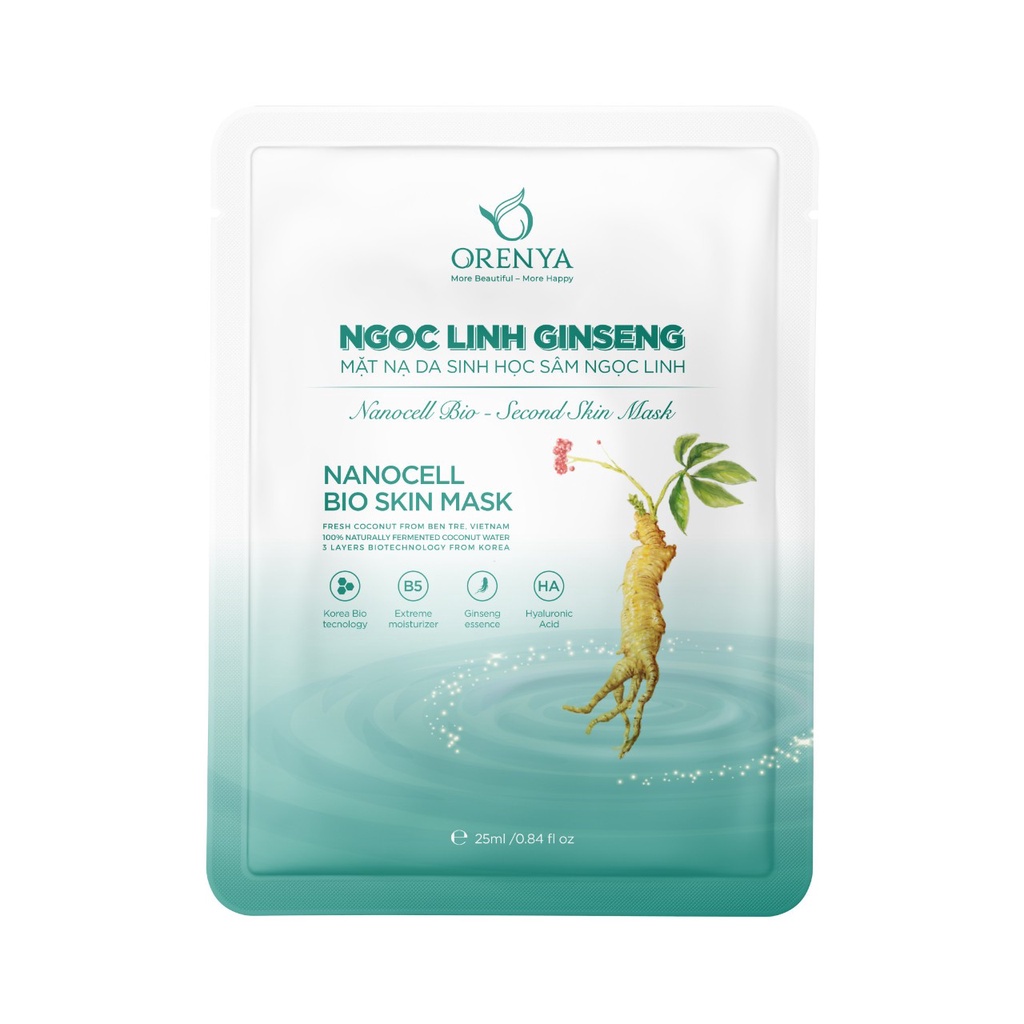 Mặt Nạ Da Sinh Học Sâm Ngọc Linh – Ngoc Linh Ginseng Second Skin Mask