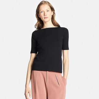 Áo thun tăm tay lỡ cổ thuyền Uniqlo(Hàng xách tay Nhật)
