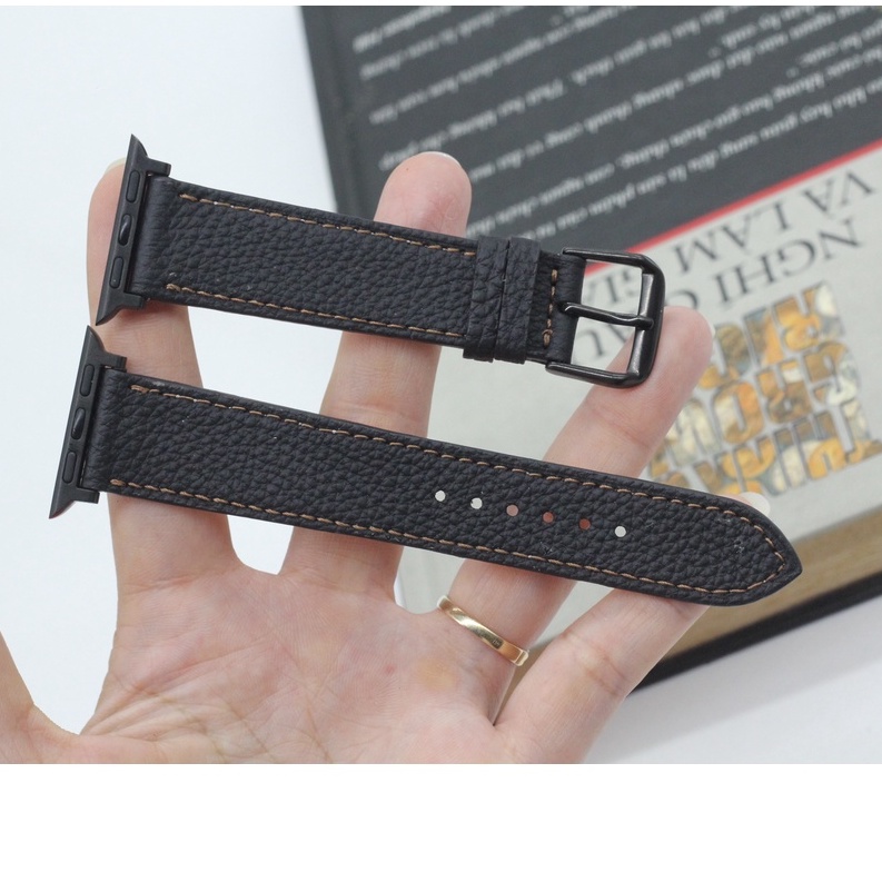 Dây Đeo Thay Thế  Apple Watch, Dây Da Đồng Hồ Chuẩn Phom APPLE WATCH Da EPSOM Cao Cấp Phù Hợp Với Tất Cả Các Series 1-7
