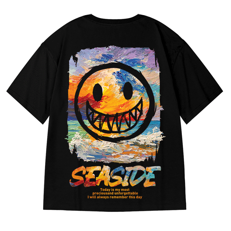 Áo Thun Tay Ngắn In Hoạ Tiết Mặt Cười Phong Cách Hip Hop Hop Cho Nam Size S - 8 Xl | BigBuy360 - bigbuy360.vn