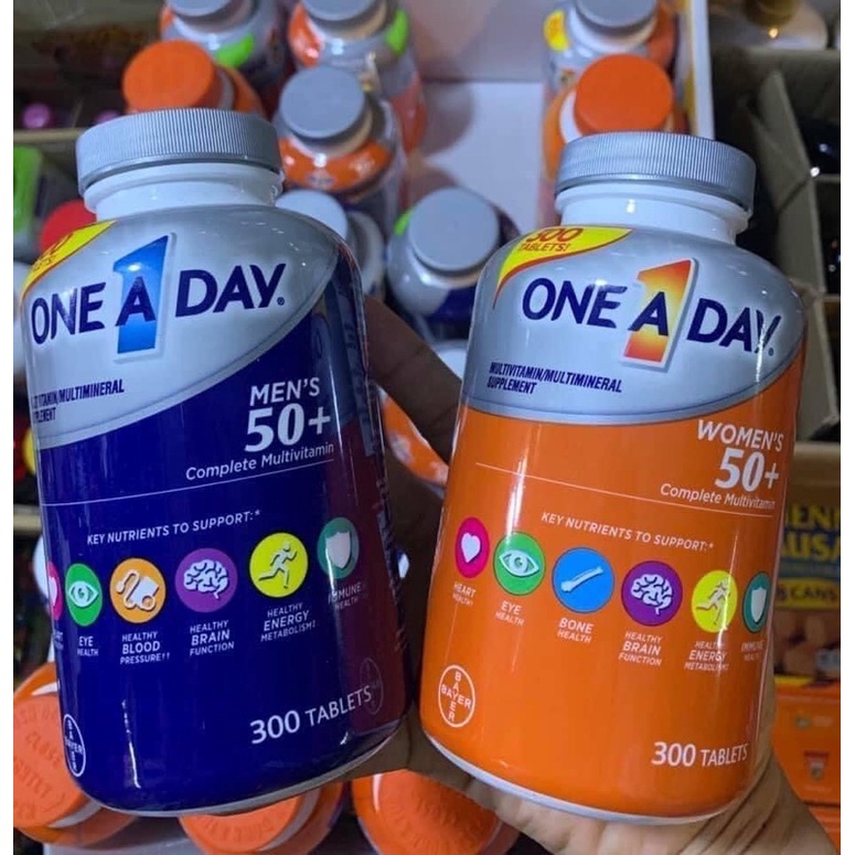 Vitamin tổng hợp One A Day Women và Men trên 50 tuổi 300 viên Hàng Mỹ Chính Hãng