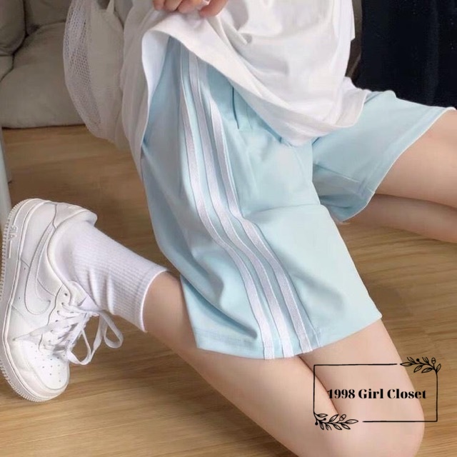 Quần Sooc Đùi Nam Nữ Freesize 3 Màu Kẻ Sọc Siêu Dễ Mix Đồ_1998 Girl Closet