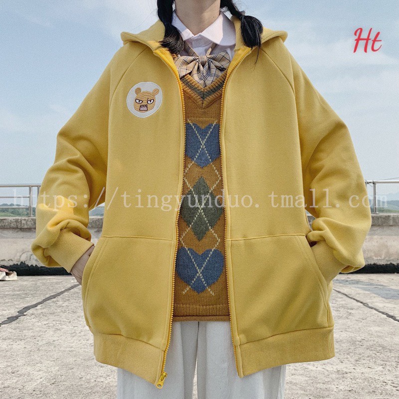 ÁO KHOÁC NỈ COTTON in LOGO THÚ | BigBuy360 - bigbuy360.vn