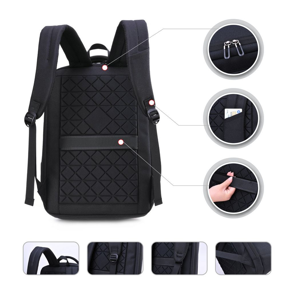 Balo nam nữ công sở balo unisex chống trộm chống thấm nước ngăn laptop 15 inch có cổng sạc USB tiện lợi SHAOLONG SL13 #8