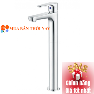 Vòi chậu rửa lavabo nước lạnh Caesar B061CU, Vòi rửa tay gật gù 1 đường nước thân cao dùng chậu đặt bàn, Chính hãng