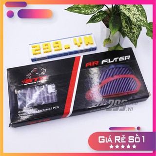 Lọc gió hiệu năng cao form zin stb racing tẩm sẵn dầu k&n lắp cho vario, click, ab, pcx...