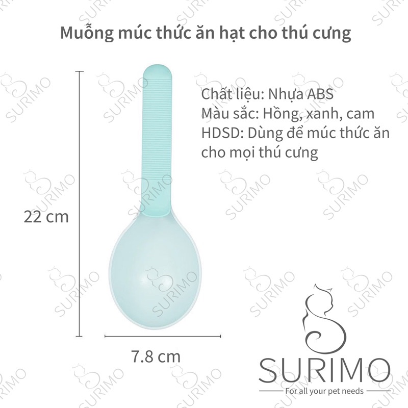 Muỗng múc thức ăn cho thú cưng, hạt ngũ cốc - 3 màu