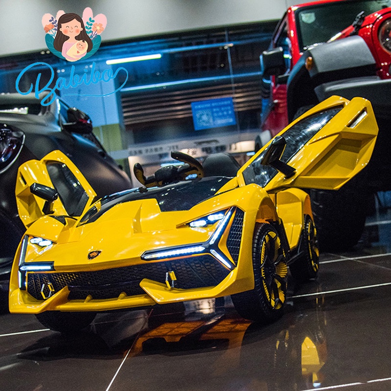 Xe điện cho bé, Xe điện siêu sang mẫu Lamboghini cho bé có điều khiển từ xa Nel 603