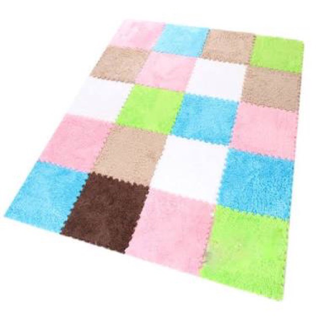 Thảm Lông Mềm 30x30cm Lót Sàn Trang Trí Nhà Cửa Ốp