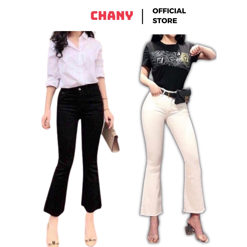 Quần ống loe cạp cao có Bigsize CHANY STORE Q01