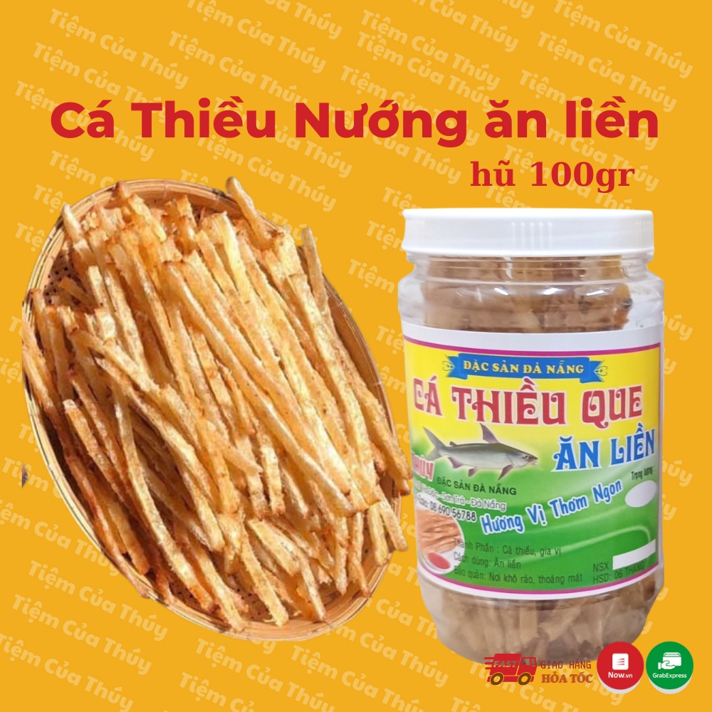 Cá thiều que tẩm gia vị nướng tiêu sọ hũ 100gr loại 1 chuẩn vị đặc sản Đà Nẵng