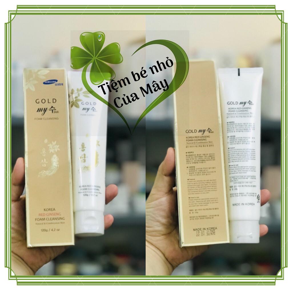 Sữa rửa mặt giúp làm mềm da và trắng sáng MY GOLD hồng sâm 120ml