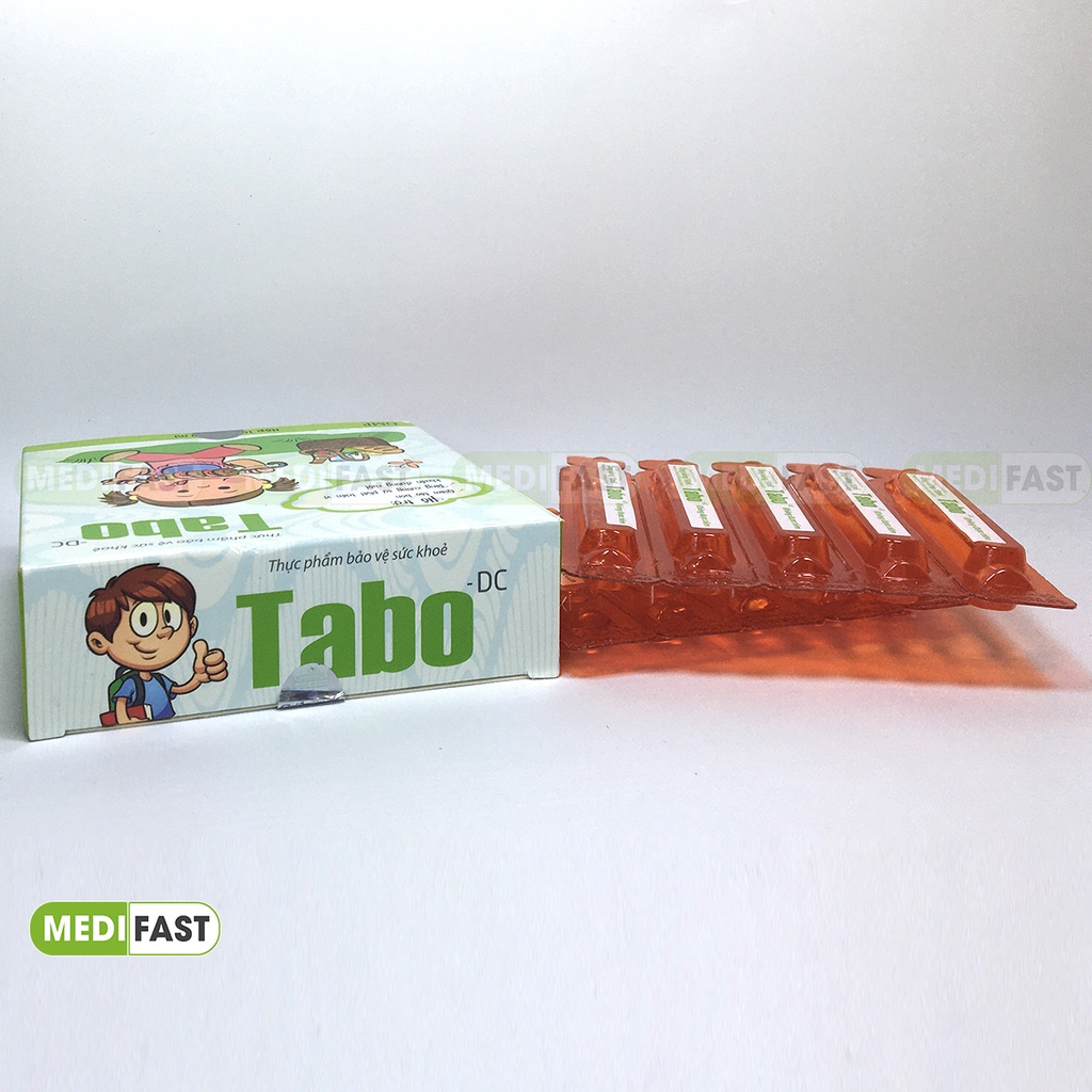 Siro giảm táo bón cho trẻ Tabo - hộp 10 ống thành phần từ chất xơ hòa tan FOS, tiêu hóa tốt, hết biếng ăn cho bé