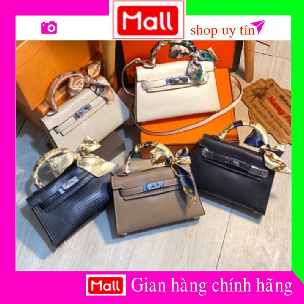 TÚI KELLY size mini tag bạc FULLBOX