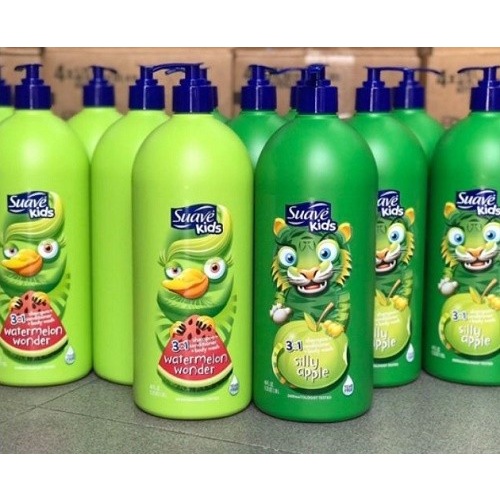 Sữa Tắm Gội Xả 3 Trong 1 SUAVE KIDS cho bé, tắm bé 532ml