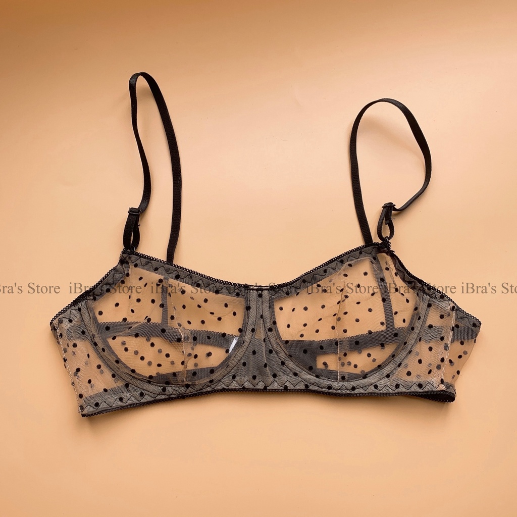 Áo ngực ren bi xuyên thấu sexy, Áo ngực mỏng quyến rũ, áo ngực ren IBRA'S STORE #a009