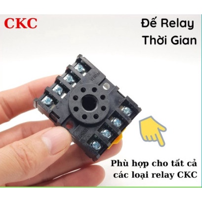 Bộ 10 đế relay, đế rơ le thời gian, đế 8 chân tròn, đế omron dh48S