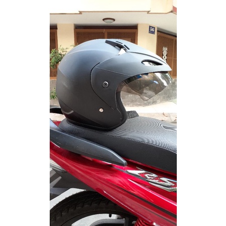 Nón bảo hiểm 3/4 suzuki đen chính hãng