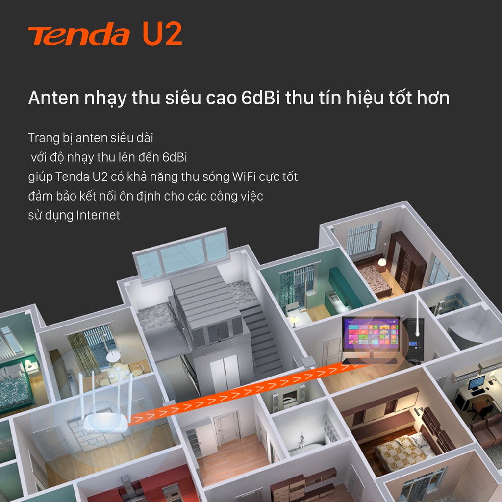 Tenda USB kết nối Wifi U2 tốc độ 150Mbps - Hãng phân phối chính thức | BigBuy360 - bigbuy360.vn