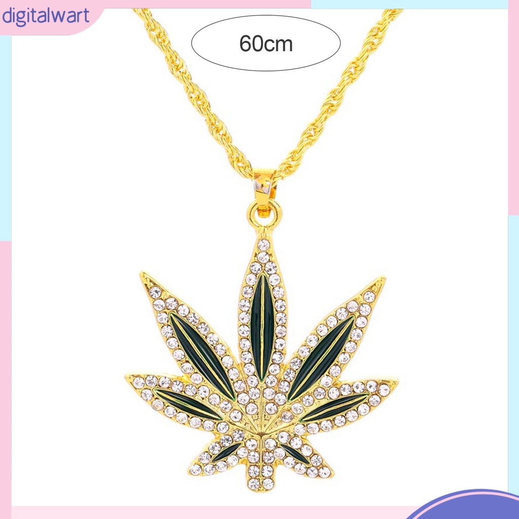 Vòng cổ hợp kim mặt hình chiếc lá đính đá thời trang sáng tạo cho nữ