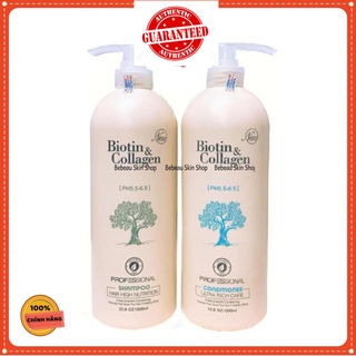 Dầu gội xả Biotin Collagen trắng phục hồi chống rụng tóc 1000ml