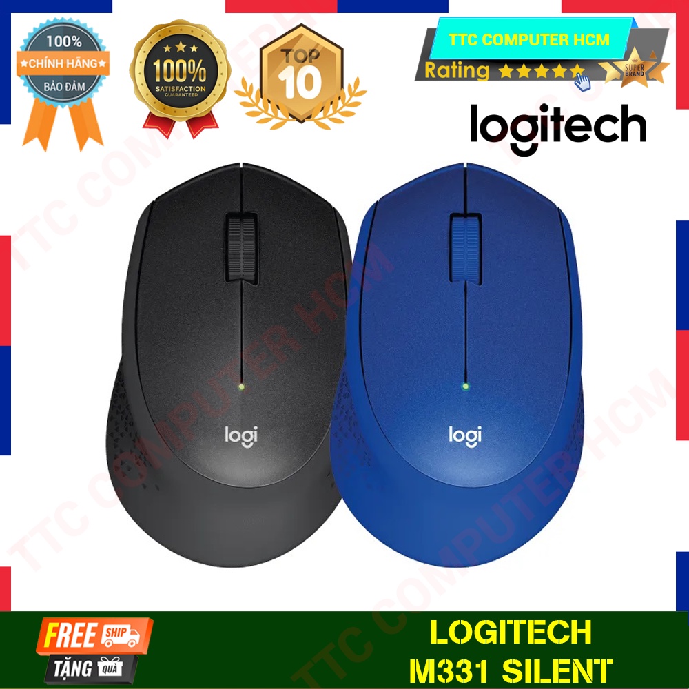 LOGITECH M331 SILENT | Chuột Logitech M331 SILENT Yên lặng Không dây kết nối Usb - HÀNG CHÍNH HÃNG TTC COMPUTER HCM