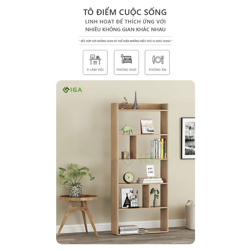 Kệ sách đa năng 6 tầng thông minh thương hiệu IGA- GP215