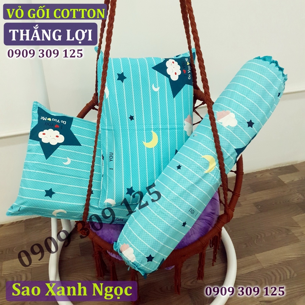 (RẺ VÔ ĐỊCH)bộ drap cotton Thắng lợi chính hãng SAO XANH NGỌC (ảnh thật)