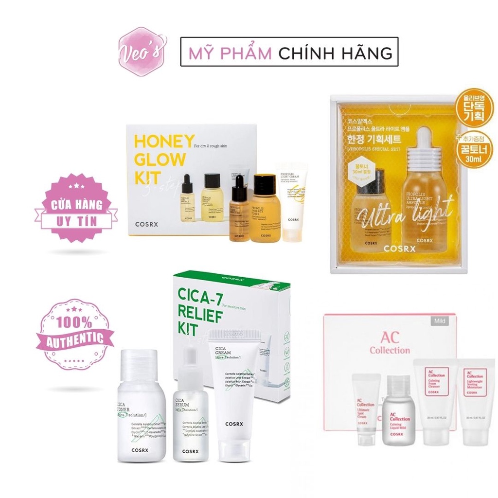 Tổng hợp set dưỡng da COSRX minisize