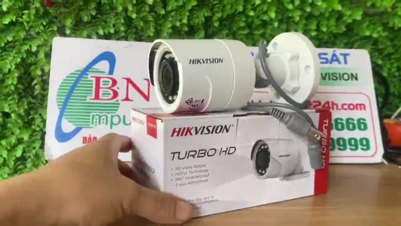 Camera quan sát HDTVI Hikvision 16DOT-IR 2.0MP mắt thân sắt, bảo hành 24 tháng | BigBuy360 - bigbuy360.vn