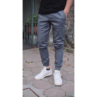 [Dũng Đồ Nam] Quần JOGGER Vải Kaki Nam Hàn Quốc Mẫu Chống Nhăn - Màu Xám Đậm
