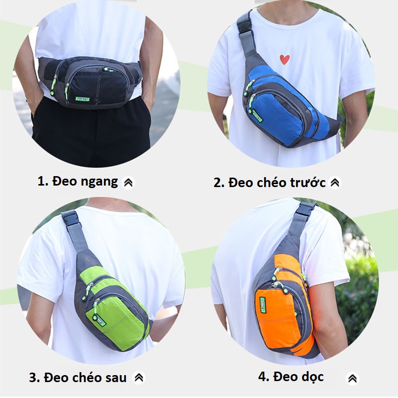 Túi đeo bụng, đai đeo chéo thể thao, chống nước - TD02 - Vivasport