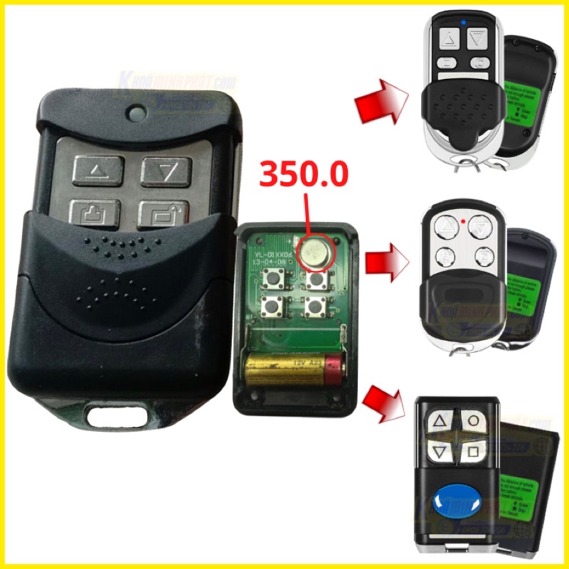 Hướng dẫn Làm khóa Remote Cửa Cuốn VG 350Mhz