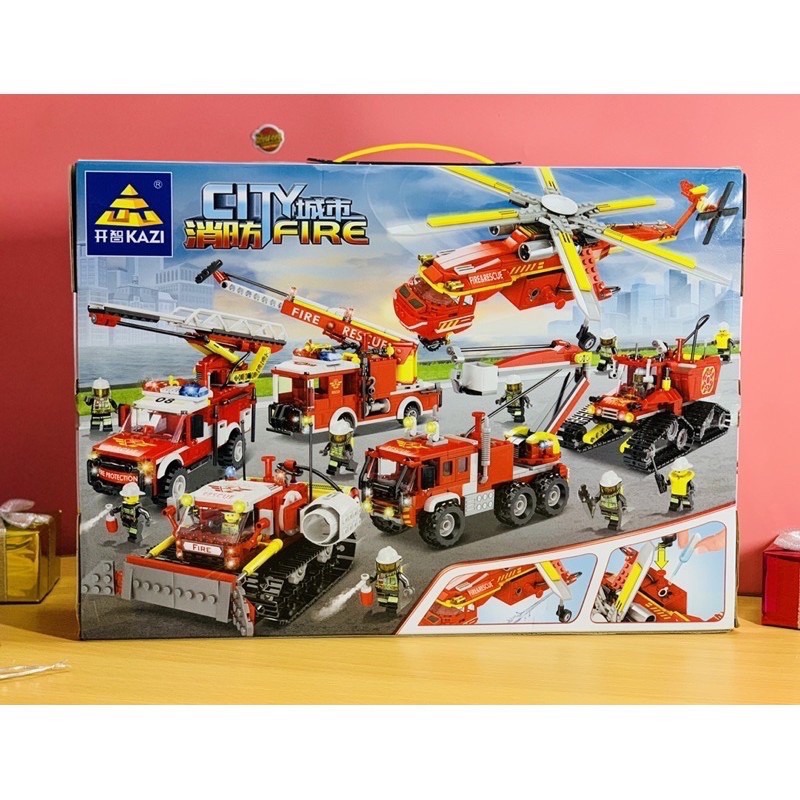 Lego non xếp hình máy bay chữa cháy - xếp hình lắp ráp máy bay 352pcs