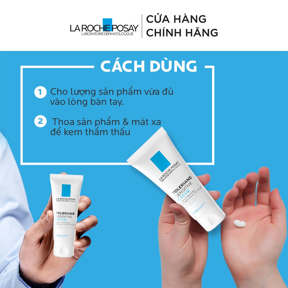 Kem dưỡng làm dịu tức thì &amp; bảo vệ cho da thường rất nhạy cảm La Roche-Posay Toleriane Skincare 40ml