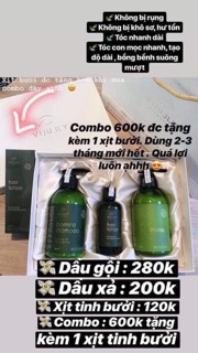 COMBO DẦU GỘI XẢ XỊT BƯỞI VIJULLY (chăm sóc tóc chính hãng 100%)