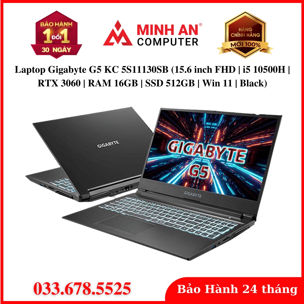 Laptop Gigabyte Gaming G5 Các Mã MD GD KC Chính Hãng