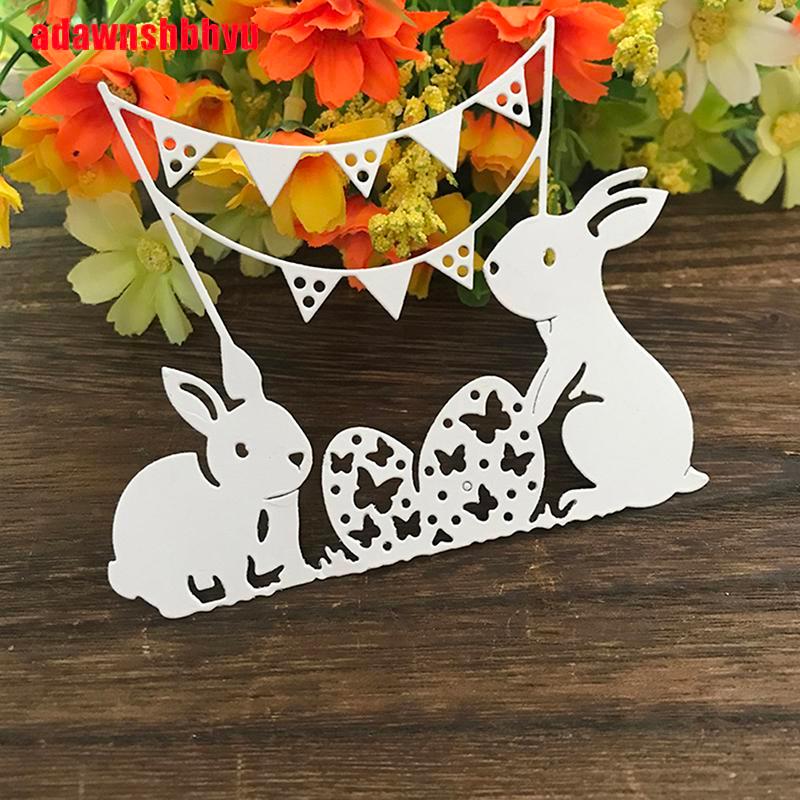 Khuôn Cắt Giấy Làm Từ Kim Loại Hình Thỏ 8 Phong Cách Phục Sinh Trang Trí Scrapbook