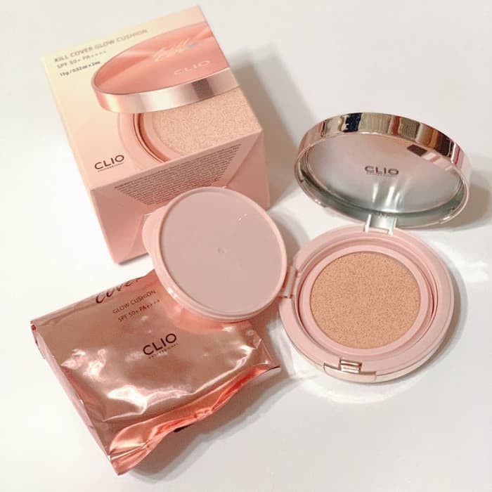 Phấn nước căng bóng da Clio Kill Cover Glow Cushion SPF50+ PA++++ TẶNG KÈM 1 LÕI Refill