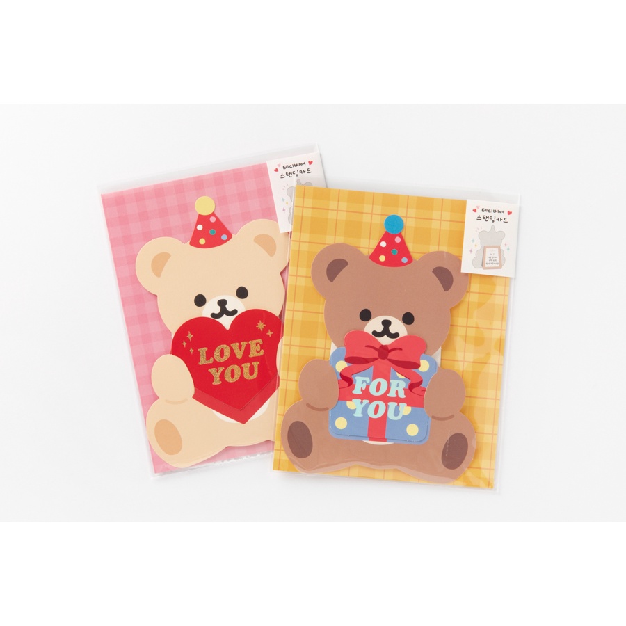 Thiệp ARTBOX Hàn Quốc Hình Chú Gấu Teddy Tặng Quà