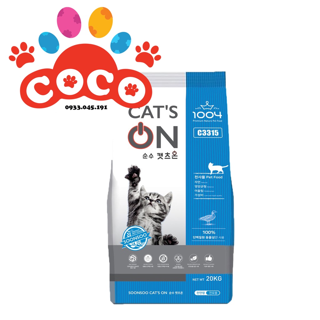Thức ăn hạt cho mèo CAT’S ON Hàn Quốc - Túi 20Kg